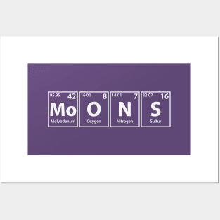 Moons (Mo-O-N-S) Periodic Elements Spelling Posters and Art